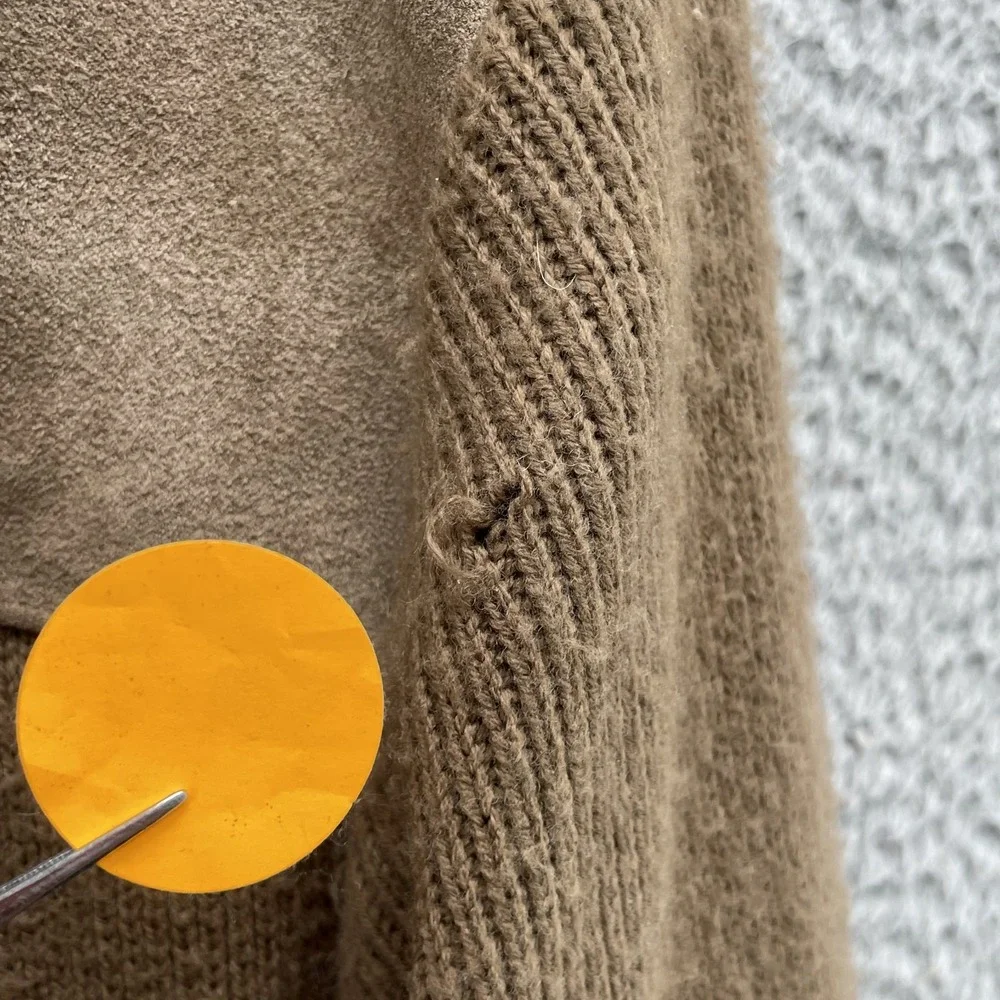 VTG Outdoor Exchange Suede Leather Cardigan Jacket Large Grandpa Academia 70's